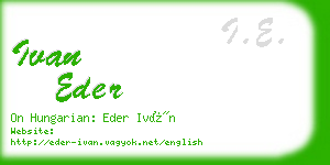 ivan eder business card